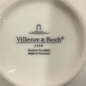 Five Villeroy & Boch White Porcelain Bowls Made in Germany Modern Minimalist